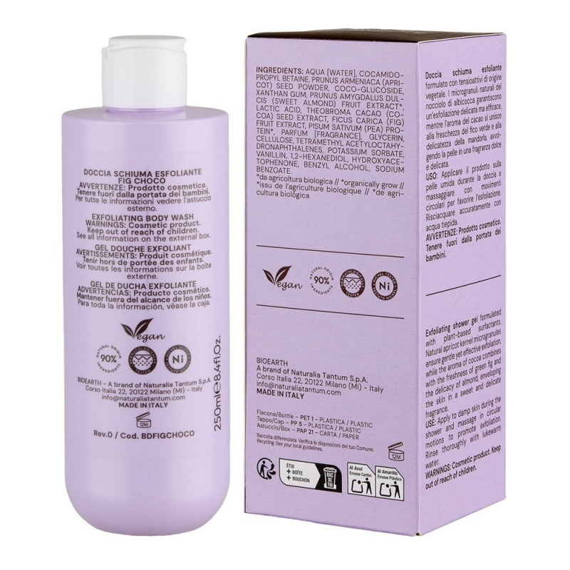 BIOEARTH GEL ZA TUŠITANJE SA PRIRODNIM SKRABOM - SMOKVA/ČOKO 250ML 
