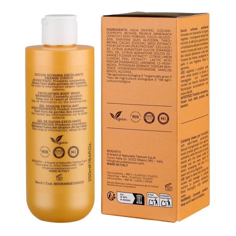 BIOEARTH GEL ZA TUŠIRANJE SA PRIRODNIM SKRABOM - NARANDŽA/ČOKO 250ML 