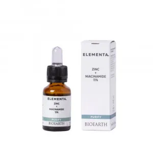 BIOEARTH CINK + NIACINAMID 11% PROČIŠĆAVAJUĆI SERUM 15 ML