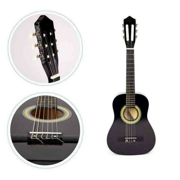 VELIKA DRVENA GITARA ZA DECU CRNA 