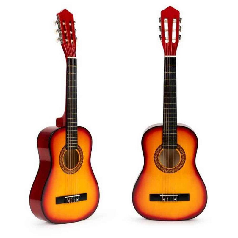 VELIKA KLASIČNA DRVENA GITARA ZA DECU SA 6 ŽICA – ECOTOYS 