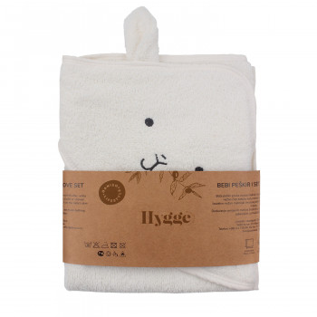 HYGGE PESKIR I RUKAVICA SET LIGHT ECROU 