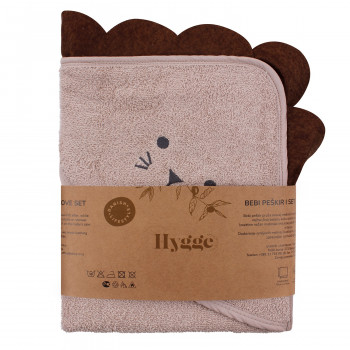 HYGGE PESKIR I RUKAVICA SET COOKIE BEIGE 