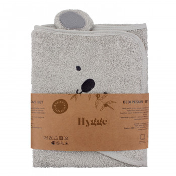 HYGGE PESKIR I RUKAVICA PASTEL GREEN 