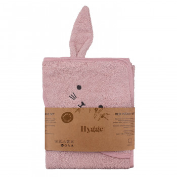 HYGGE PESKIR I RUKAVICA DUSTY ROSE 