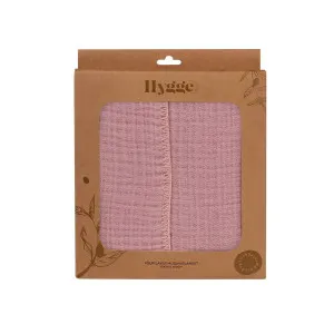HYGGE PREKRIVAC OD MUSLINA, CETVOROSLOJAN, DUSTY ROSE, 100X80CM