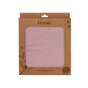 HYGGE PREKRIVAC OD MUSLINA, DVOSLOJAN, DUSTY ROSE, 100X80CM