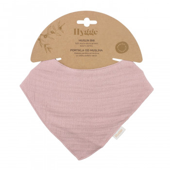 HYGGE PORTIKLA OD MUSLINA DUSTY ROSE 