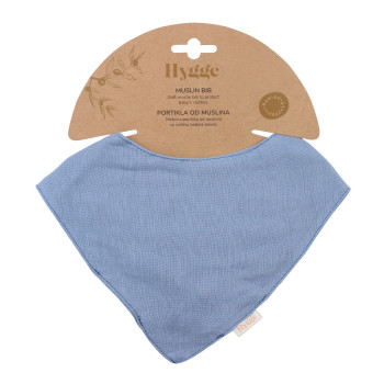 HYGGE PORTIKLA OD MUSLINA INDIGO BLUE 