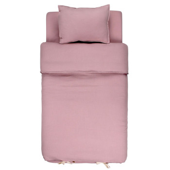HYGGE POSTELJINA OD MUSLINA 3 DELA DUSTY ROSE 