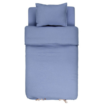 HYGGE POSTELJINA OD MUSLINA 3 DELA INDIGO BLUE 