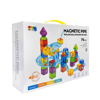 MAGNETNE KOCKE STAZA ZA LOPTICE 75 KOM 