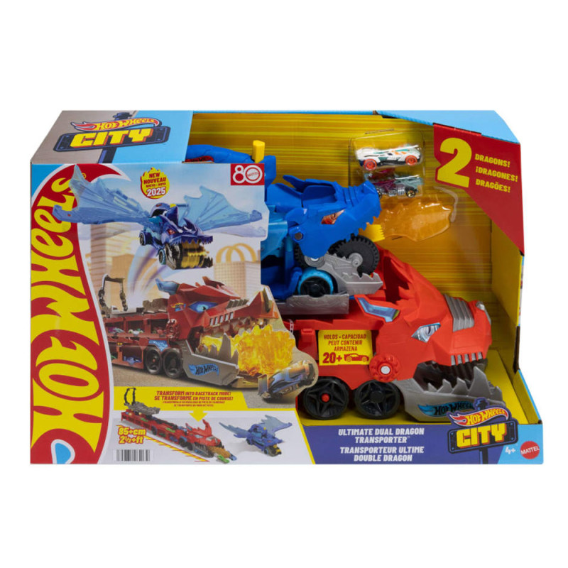HOT WHEELS VELIKI SET DVOSTRUKI ZMAJ TRANSPORTER