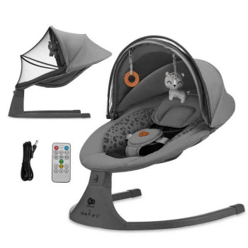KINDERKRAFT STOLICA ZA LJULJANJE LUMI 2 DARK GRAY 