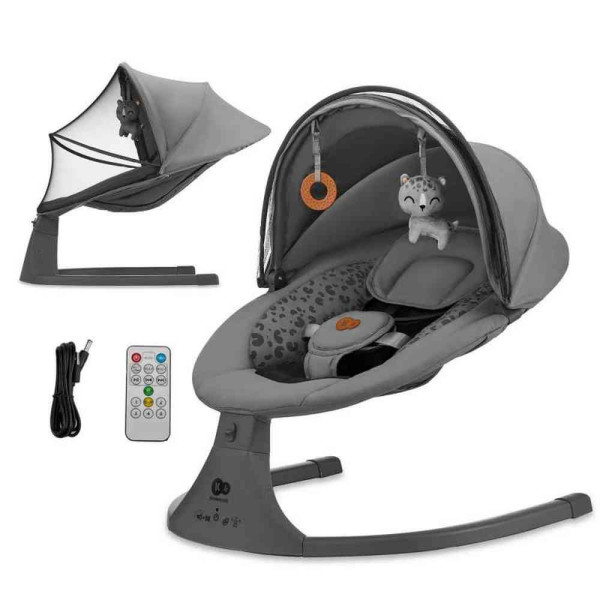 KINDERKRAFT STOLICA ZA LJULJANJE LUMI 2 DARK GRAY 