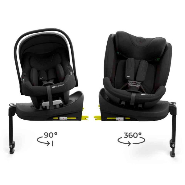 KINDERKRAFT SET AUTO SEDIŠTA I LITE I FIX ENDURA SAFE SA ISOFIX BAZOM BLACK 