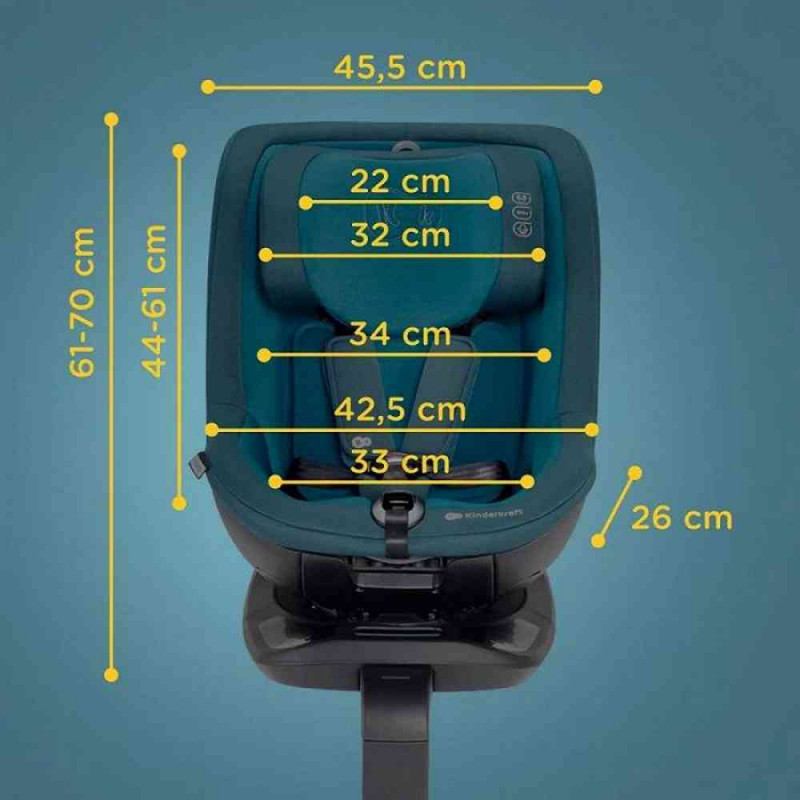 KINDERKRAFT AUTOSEDISTE I   GUARD PRO 61 105CM COOL GREY 