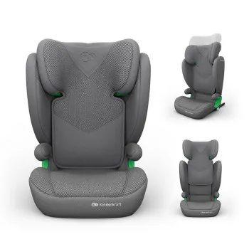 KINDERKRAFT AUTO SEDIŠTE JUNIOR FIX 2 PLUS I-SIZE 100-150CM GREY 
