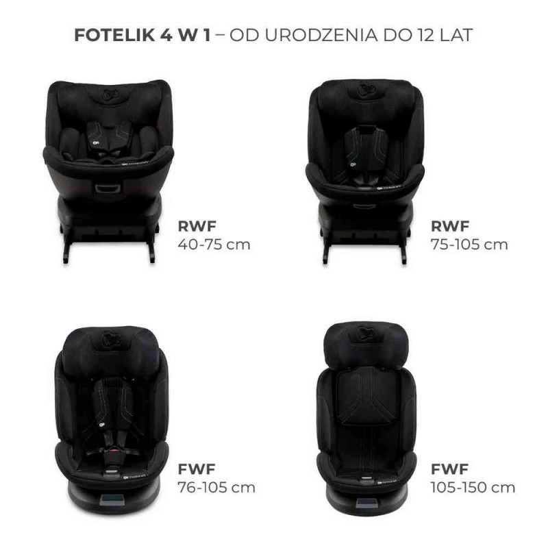 KINDERKRAFT AUTOSEDISTE XPEDITION3 I SIZE 40 150CM BLACK 