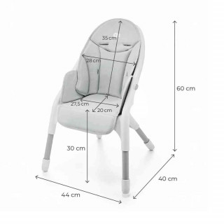 KINDERKRAFT STOLICA ZA HRANJENJE DINNLY LIGHT GREY 
