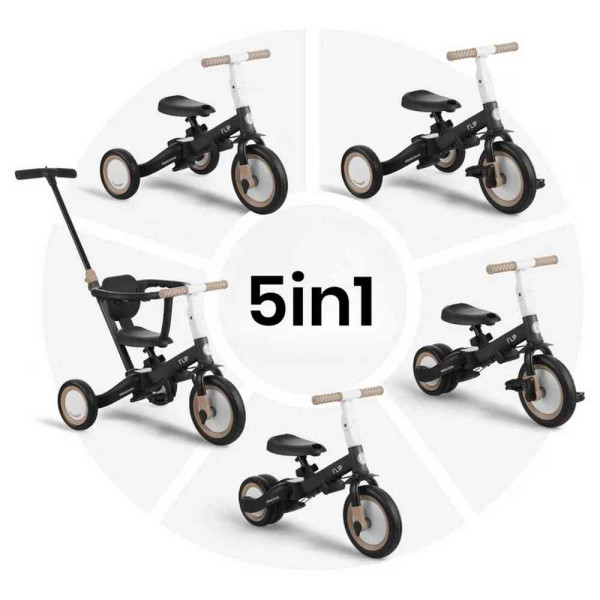 KIKKA BOO TRICIKL 5IN1 FLIP BLACK 