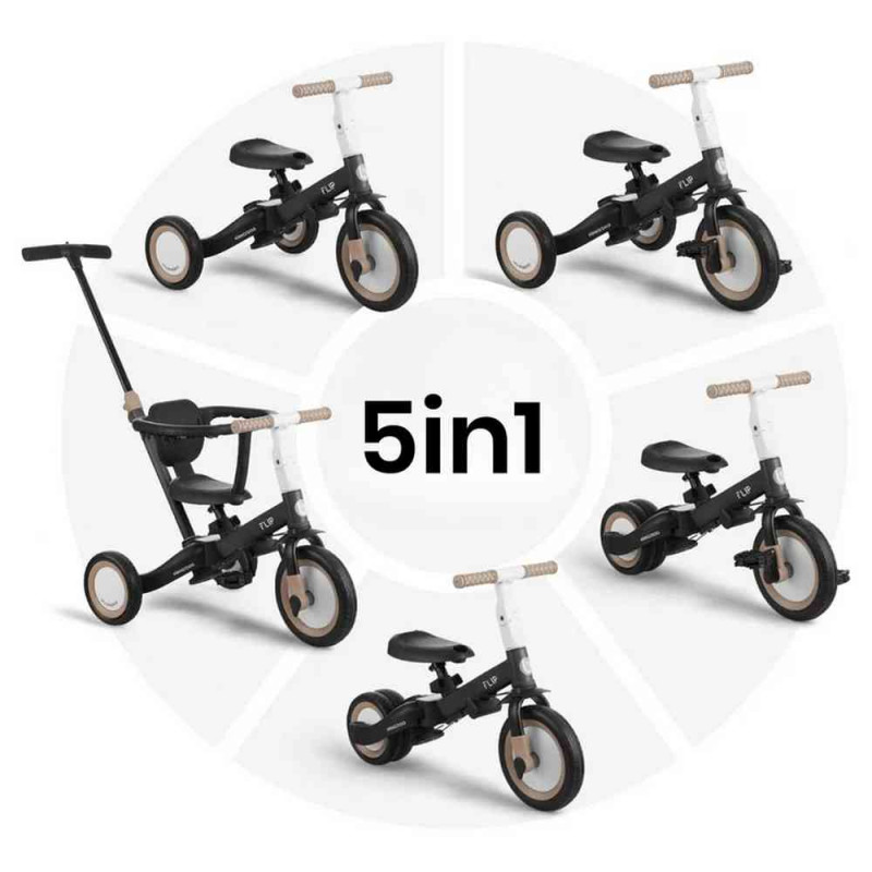 KIKKA BOO TRICIKL 5IN1 FLIP BLACK 