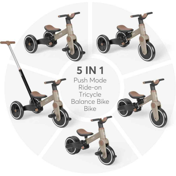 KIKKA BOO TRICIKL 5IN1 FLASH BEIGE 