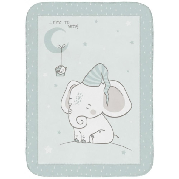 KIKKA BOO CEBE SUPER SOFT ELEPHANT TIME 80X110 CM 