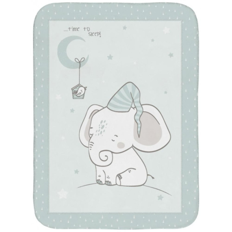 KIKKA BOO CEBE SUPER SOFT ELEPHANT TIME 80X110 CM 