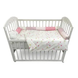 KIDZZ POSTELJINA 6 DELOVA PUZ ROZE