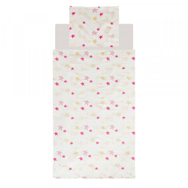 KIDZZ POSTELJINA 3 DELA ZVEZDICE ROZE 