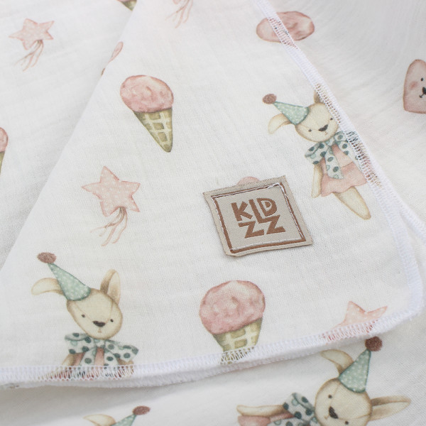 KIDZZ TETRA PELENE OD MUSLINA ROZE 80X80CM 2KOM