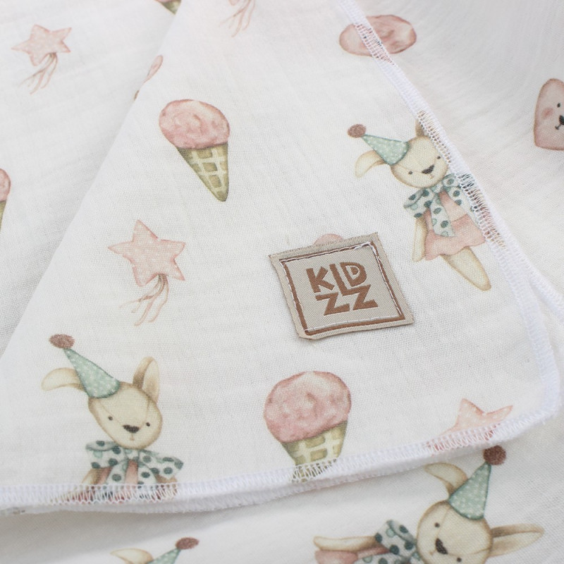 KIDZZ TETRA PELENE OD MUSLINA ROZE 80X80CM 2KOM 