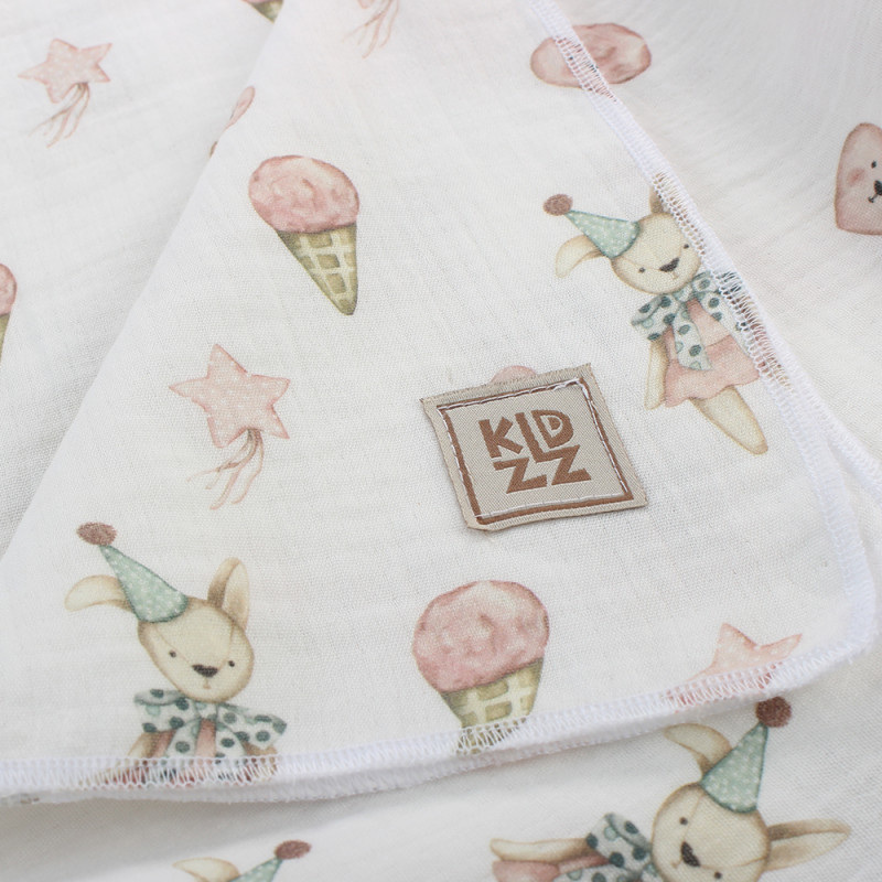 KIDZZ TETRA PELENE OD MUSLINA ROZE 80X80CM 2KOM