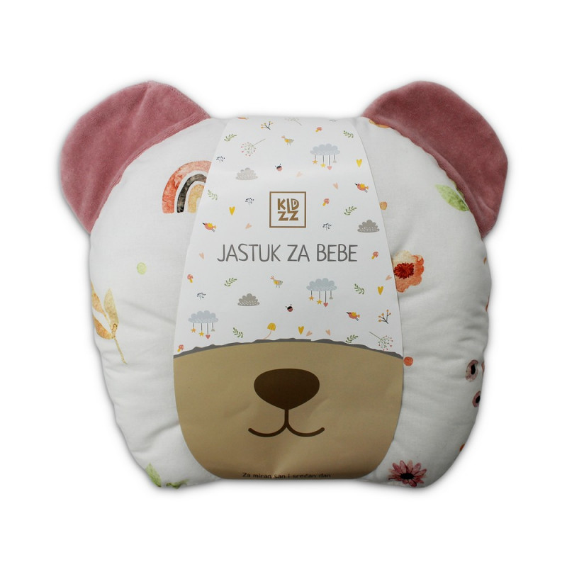 KIDZZ JASTUK ZA BEBE SA USIMA MEDA CVETICI