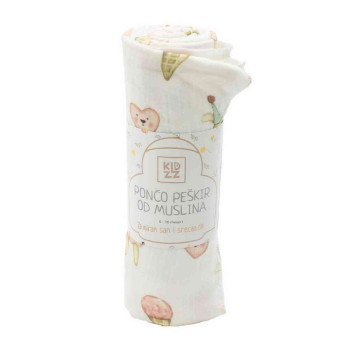 KIDZZ PONCO OD MUSLINA ROZE 