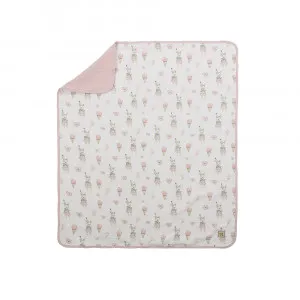 KIDZZ PREKRIVAC OD MUSLINA SARENI ROZE 100X85CM