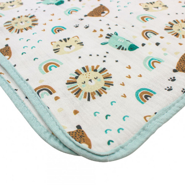 KIDZZ PREKRIVAC OD MUSLINA SARENI MINT 100X85CM