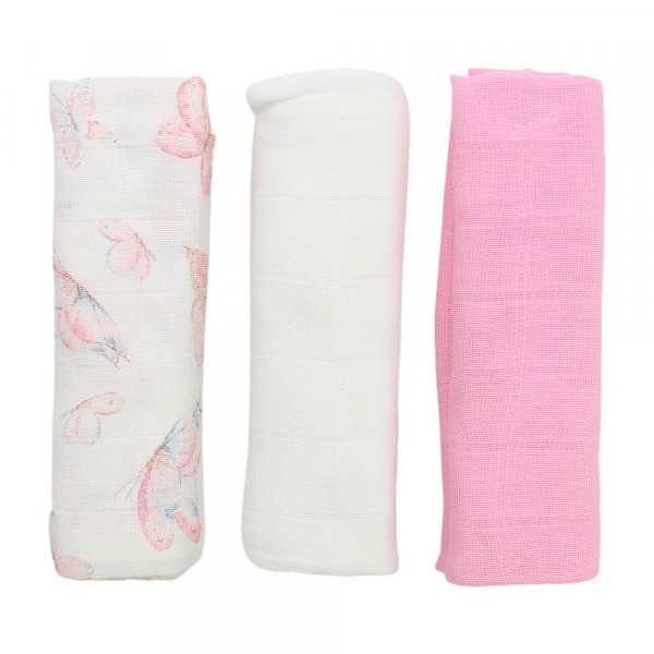 KIDZZ TETRA PELENE ROZE 3KOM 80X80CM