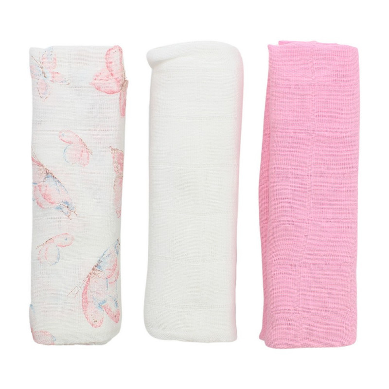 KIDZZ TETRA PELENE ROZE 3KOM 80X80CM