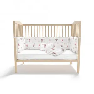 KIDZZ POSTELJINA 6 DELOVA ZEKA ROZE