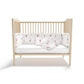 KIDZZ POSTELJINA 6 DELOVA ZEKA ROZE 