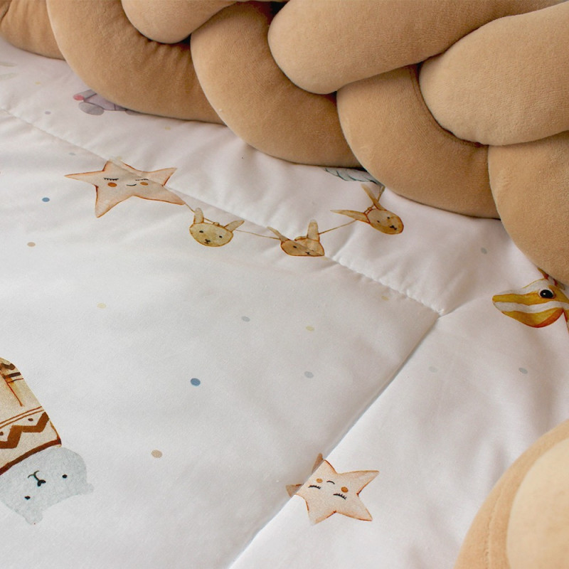 KIDZZ POSTELJINA 4 DELA SA PLETENICOM TUFNE 