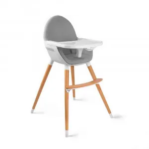 KINDERKRAFT HIGH STOLICA ZA HRANJENJE 2U1 FINI GREY
