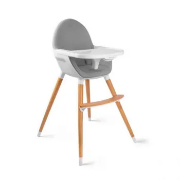 KINDERKRAFT HIGH STOLICA ZA HRANJENJE 2U1 FINI GREY