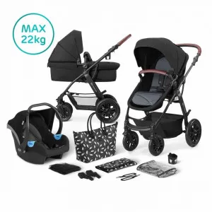 KINDERKRAFT XMOOV KOLICA ZA BEBE SET 3U1 BLACK 