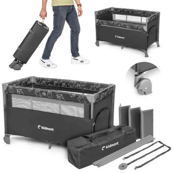 KIDNORT NASTE PRENOSIVI KREVETAC DARK GREY MÉLANGE 