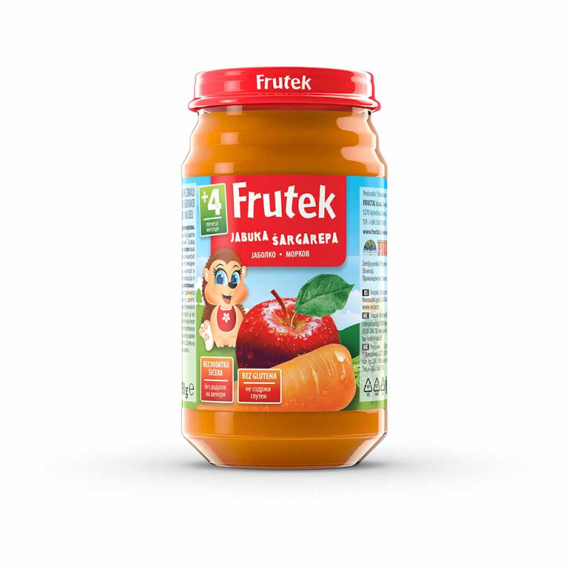 FRUTEK KASICA SARGAREPA I JABUKA 190G