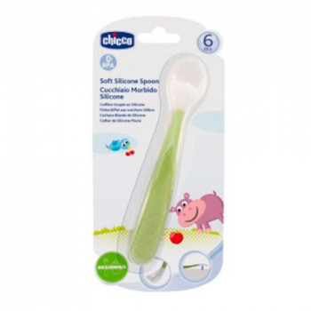 CHICCO MEKANA SILIKONSKA KASIKA 6M   ZELENA 