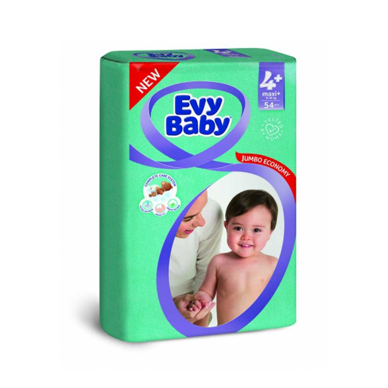 EVY BABY PELENE JUMBO 4 MAXI 9-20KG - 54 KOM NOVO